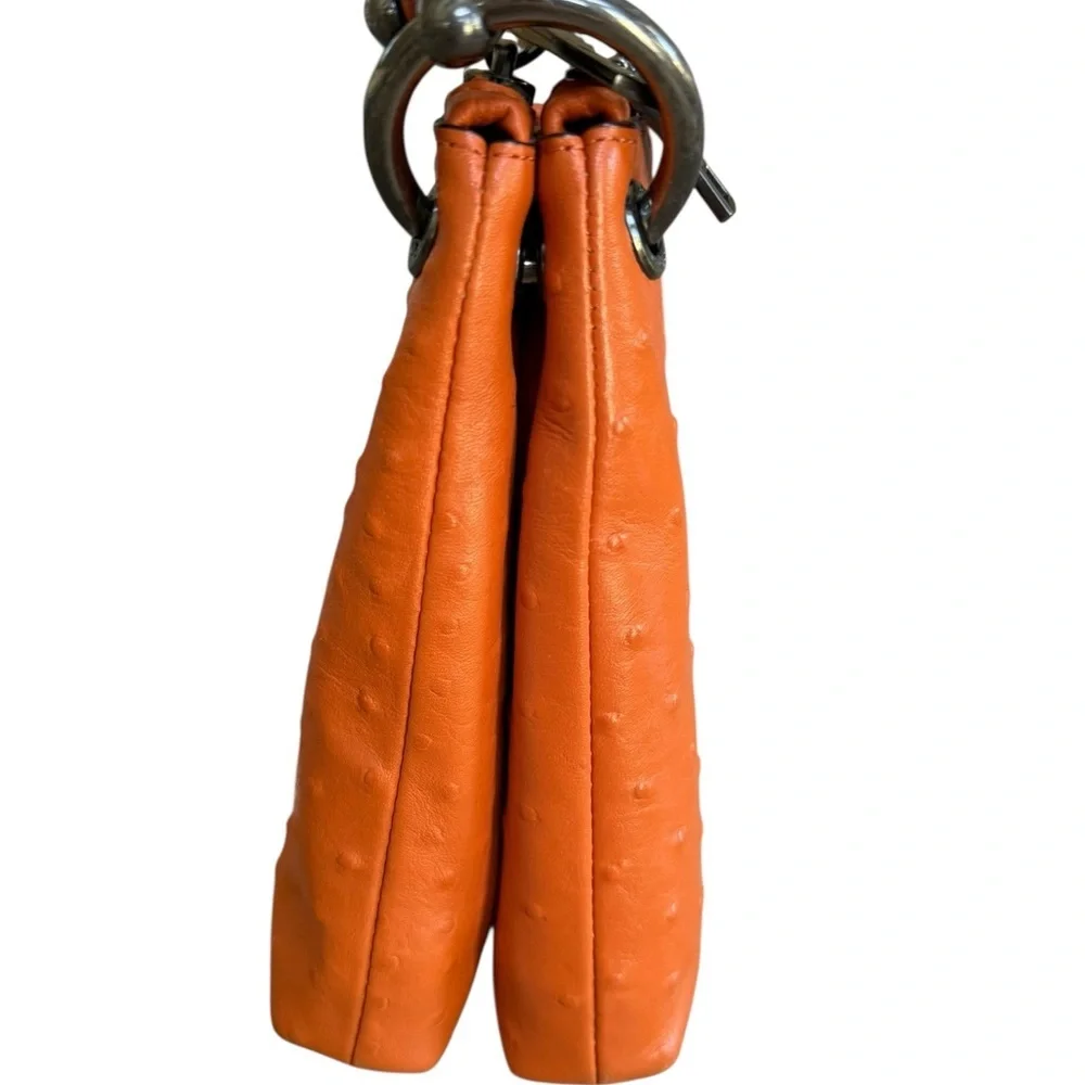 Coach Orange Ostrich Mia Crossbody‎ Bag